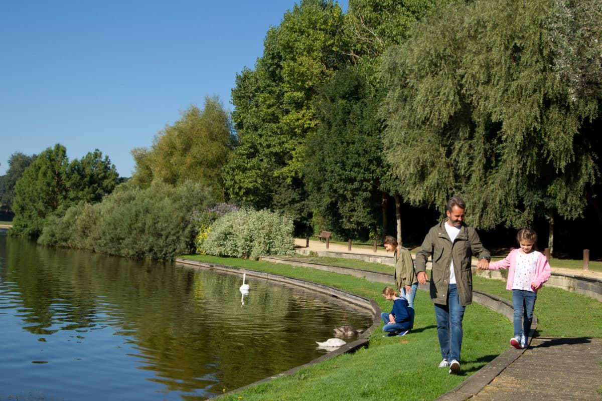 preserved natural area at the Plan d'Eau du Canada in Beauvais